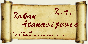 Kokan Atanasijević vizit kartica